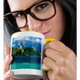 thumbnail image 2 of 3dRose, Lake Bled Slovenia, 11oz Two-Tone Yellow Mug, 2 of 7