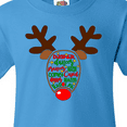 thumbnail image 4 of Inktastic Christmas Reindeer Face with Names and Red Nose Youth T-Shirt, 4 of 5