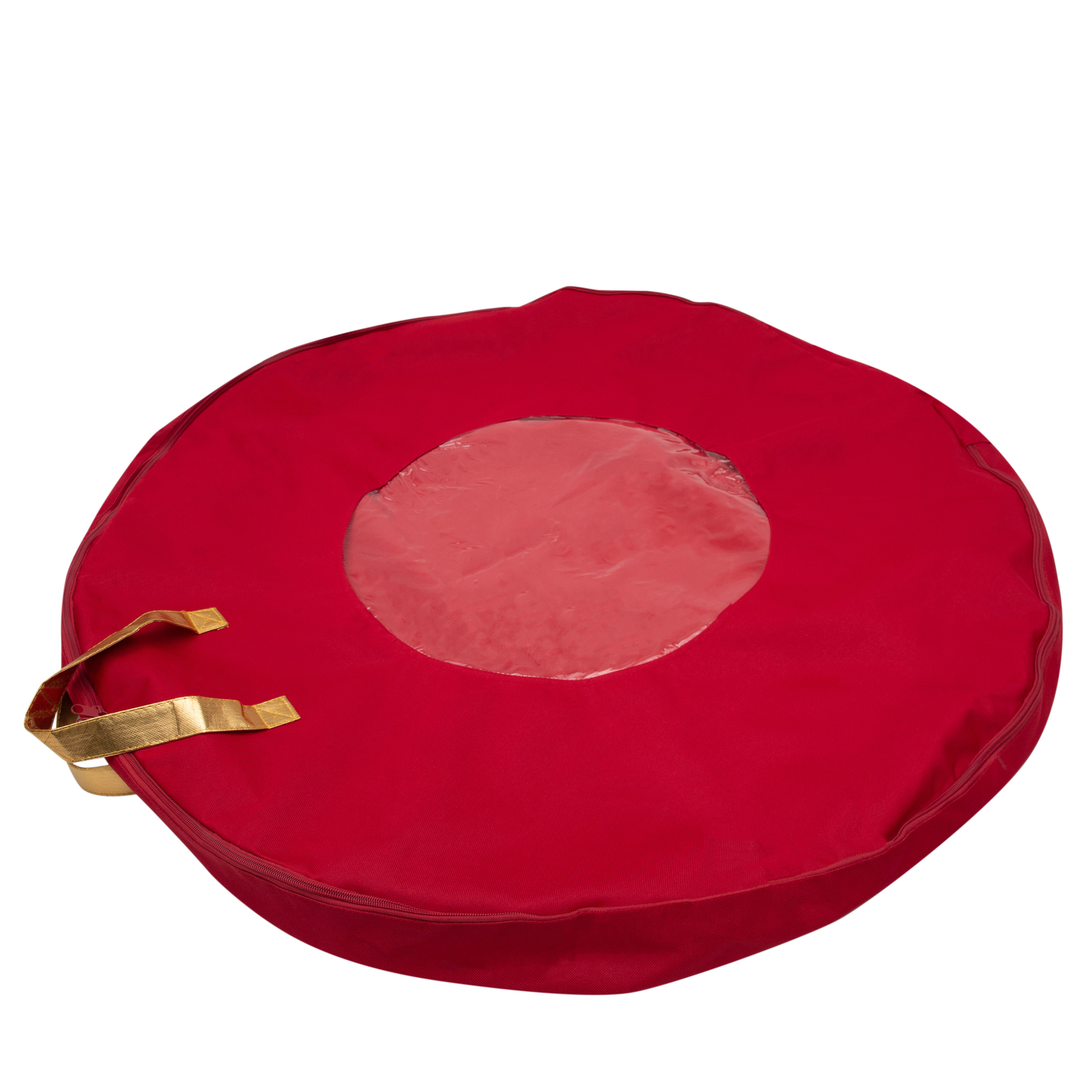Simplify 36-inch Fabric Wreath Storage Bag in Red