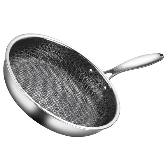 BESTYASH Stainless Steel Honeycomb Frying Pan Nonstick Skillet for Quick Even Heating