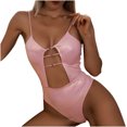 thumbnail image 1 of Traje de baño fino de mujer casual de moda Bikini sexy de una pieza de vendaje de color sólido Fridja  nalpqowj62311, 1 of 9