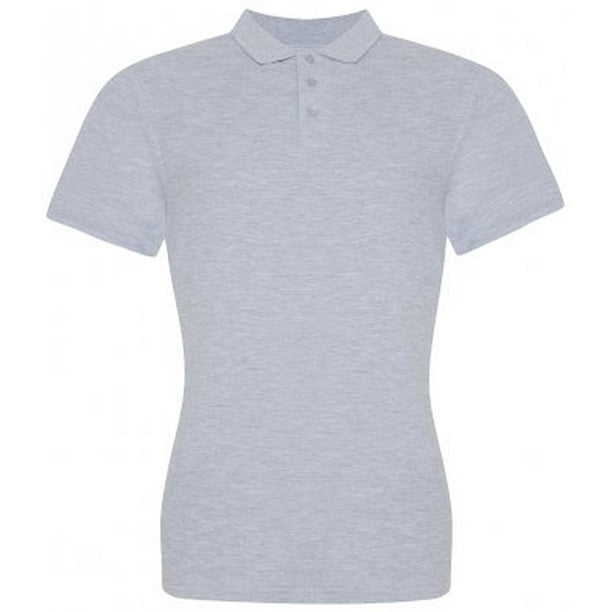 Awdis - Polo Piqu de Algodón para Mujer (Gris Jaspeado)
