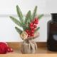 thumbnail image 5 of Fiudx Mini Árbol de Navidad, Decoración Festiva de Mesa, Tacto Natural, Pvc y Tela, Regalo Navideño, Tamaño Pequeño, Decoración de Escritorio de Oficina, 25 X 12 X 12 Cm, 5 of 7