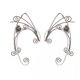 thumbnail image 4 of Clips de oreja de elfo, clips hechos a mano en pendientes - Pearl Wing Borla Fi, 4 of 5