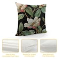 thumbnail image 4 of Vintage Floral Black White Green Cotton Linen Square Throw Waist Pillow Case Decorative Cushion Cover Pillowcase Sofa, 4 of 5