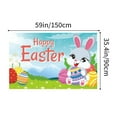 thumbnail image 5 of YMARPT Happy Easter Party Backdrop Banner, Easter Photograhy Background Banner, Easter Bunny Egg Rabbit Spring Banner, Easter Themed Party Decorations Supplies for Easter Party, 5 of 5