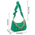 thumbnail image 3 of Bandolera Mujer Bordado Plisado Cuero PU Cadena Axilas Verde Wdftyju Para Estrenar, 3 of 3