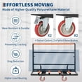 thumbnail image 5 of Folding Drywall Cart Dolly, 2000 LBS Load Capacity Plywood Cart with 4 Casters, Portable Panel Truck Cart with Adjustable Handle, Tie-Down Strap, 5 of 7