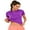Purple, variant on Women's Workout Tops Back Keyhole Yoga Athletic Running Tank Top Shirts, Orange, Small