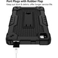 thumbnail image 6 of SOATUTO for Vortex Tab 8 4G/COOPERS CP80/NOVOJOY NVCP80/ATOZEE ATCP80/CUPEISI CP80 8 inch Tablets Case Hybrid ShockProof Kids Friendly with Stand Cover with screen protector (Black/Black/2 PCS), 6 of 7