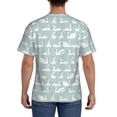 thumbnail image 3 of Bixox Men's White Swan Printed Short Sleeve Skinny Athletic T-Shirt, 3 of 6