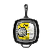 Lodge 10.25 Square Seasonsed Cast Iron Grill Pan