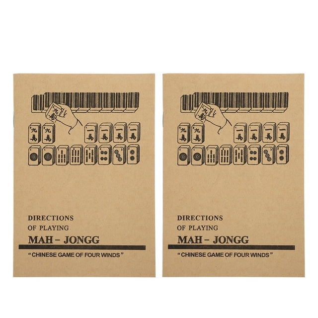 2 instrucciones de la guía de Mahjong, guía de Mahjong china, libro de Mahjong chino, libro de reglas de Mahjong antiguo, guía de aprendizaje de Mahjong, manual de reglas de Mahjong