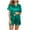 Green, variant on LIIPEE Silk Pajamas Womens Short Sleeve Sleepwear Soft Satin Button Down Loungewear 2PCS Shorts Set Stylish Homewear