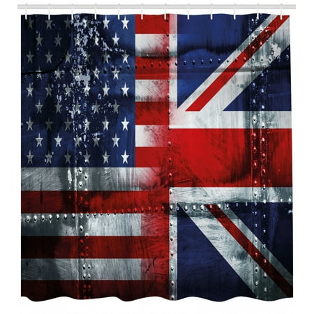 Union Jack Shower Curtain Alliance Togetherness Theme Composition