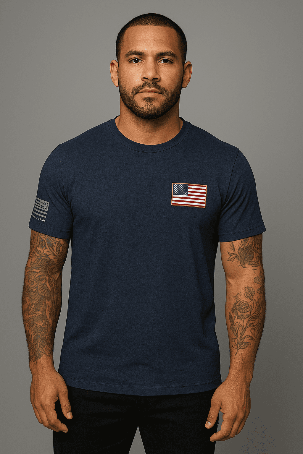Rags of Honor All Gender Short Sleeve Patriotic USA Line Flag Graphic Tee Shirt, Mens Sizes S-5XL