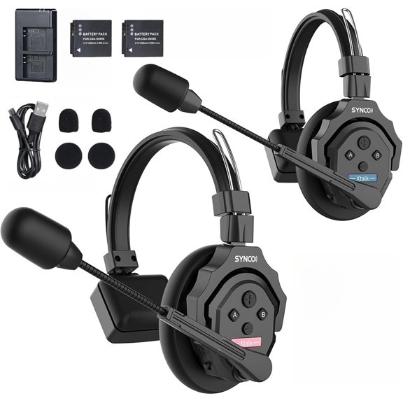 Sistema de intercomunicación con auriculares inalámbricos SYNCO XTALK X2 400m