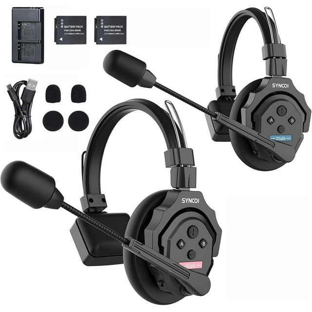 Sistema de intercomunicación con auriculares inalámbricos SYNCO XTALK X2 400m