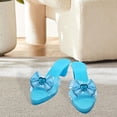 thumbnail image 6 of Dualoai Princess Dress up Shoes Dress up Kids Heels Decoration Shiny Versatile Toy Jelly Sandals for Girls for Birthday Childrens Day blue with bows, 6 of 9