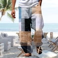 thumbnail image 1 of Printed Casual Trousers for Everyday Outdoor Wear Relaxed Fit Breathable Summer Style with Patterns, 1 of 3