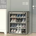 thumbnail image 5 of Multi-Tier Shoe Storage Organizer with Dustproof Cover - Closet Cabinet Shelf Shoe Shelf Storage Organizer - For Doorway, Corridor, Balcony, Living Room, 5 of 12