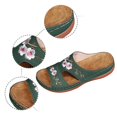 thumbnail image 6 of Yuanlong Womens Sandals Footbed Casual Flower Embroidered Shoes Hollow Out Beach Vacation Dressy Slide Sandals, 6 of 6