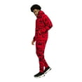 thumbnail image 4 of G-Style USA Men's King Crown Fleece Tracksuit Set - Pullover Hoodie and Sweatpants ST873 - Red - Large, 4 of 8