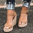 thumbnail image 3 of Women's Snake Heel Wedge Sandals, Leisure Wedges, 3 of 5