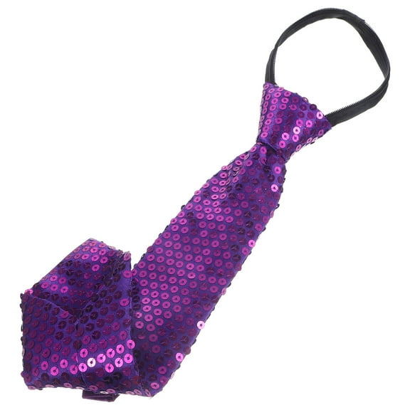 GOOHOCHY Gold Ties Man Purple Sequin Exquisite Style Party Necktie Ornament Miss
