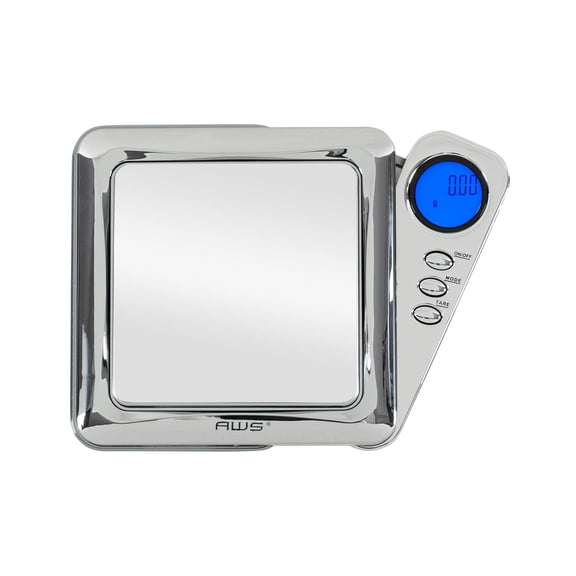 AMERICAN WEIGH SCALES Digital Pocket Scale with Back-lit, LCD Display, Chrome, 150g