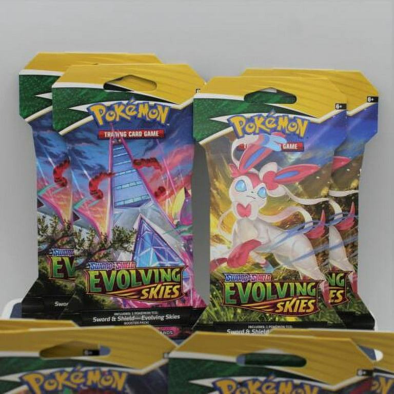  Pokemon TCG: Sword & Shield - Evolving Skies Sleeved Booster  Pack : Toys & Games