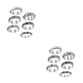 thumbnail image 4 of Minnieouse 6 piezas de acero inoxidable resistente al desgaste antiestrés anillos de ansiedad resistente a la corrupción forma de fase Tipo 2 2piezas, 4 of 6
