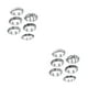 thumbnail image 4 of Qarigey 6 piezas de acero inoxidable resistente al desgaste antiestrés anillos de ansiedad resistente a la corrupción forma de fase Tipo 2 2piezas, 4 of 6