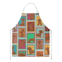 Lots of Red Dachshund Apron 27 in x 30 in