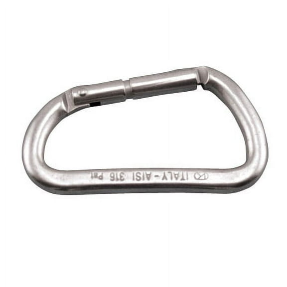 316 STAINLESS STEEL ASYMMETRICAL CARABINER CLIP 4" (S0140-0100)