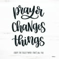 thumbnail image 2 of Imperfect Dust 15x15 White Modern Wood Framed Museum Art Print Titled - Bathroom Prayer Changes Things II, 2 of 4