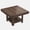 Dark walnut brown, variant on Space-Saving Modern Square Dining Table – Triangle Legs – Integrated Storage Shelf – Durable MDF & PB Construction – Ideal for Small Kitchens or Dining Areas
