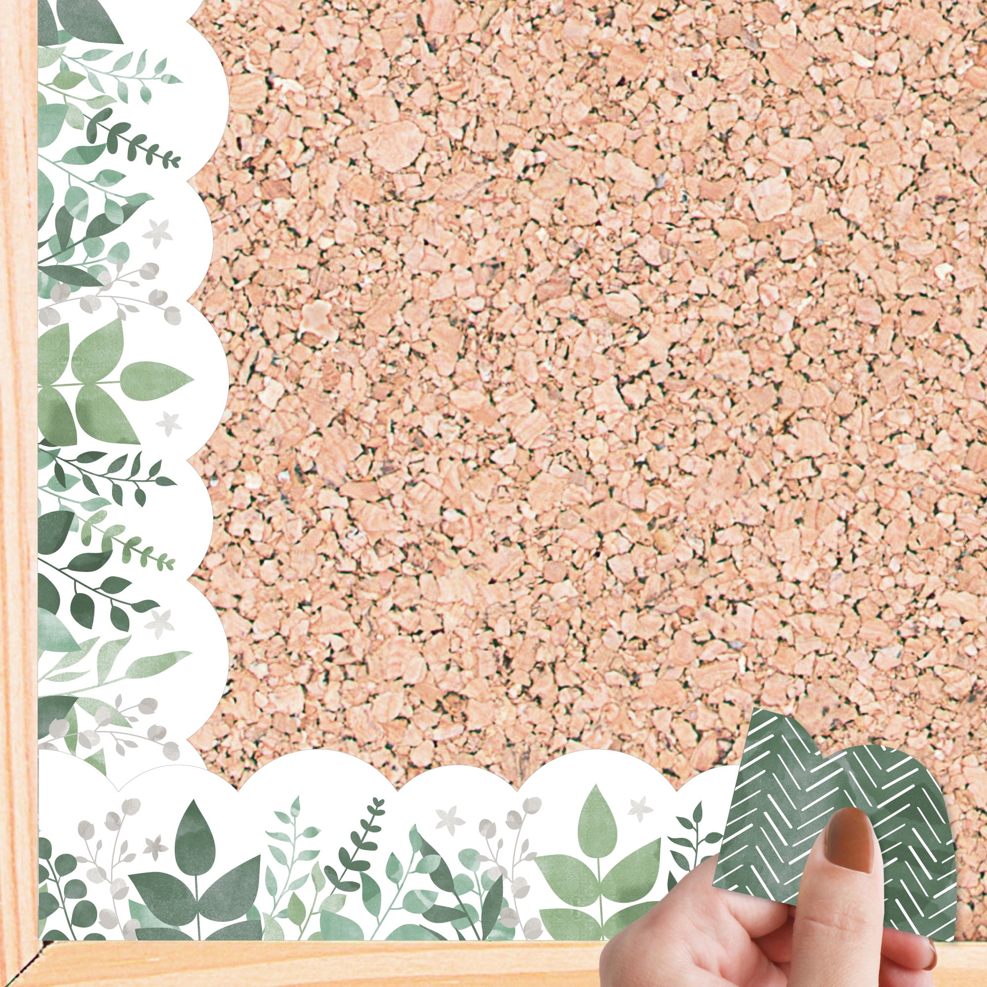 Big Dot of Happiness Eucalyptus Greenery Scalloped Classroom Decor Bulletin Board Borders