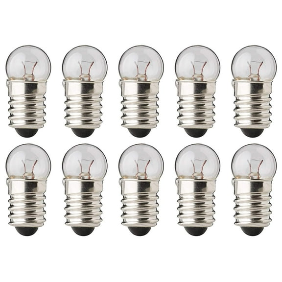 CEC Industries #483S fits Mighty Bright Classic Bulbs, 4.8 V, 1.44 W, E10 Base, G-3.5 shape (Box of 10)