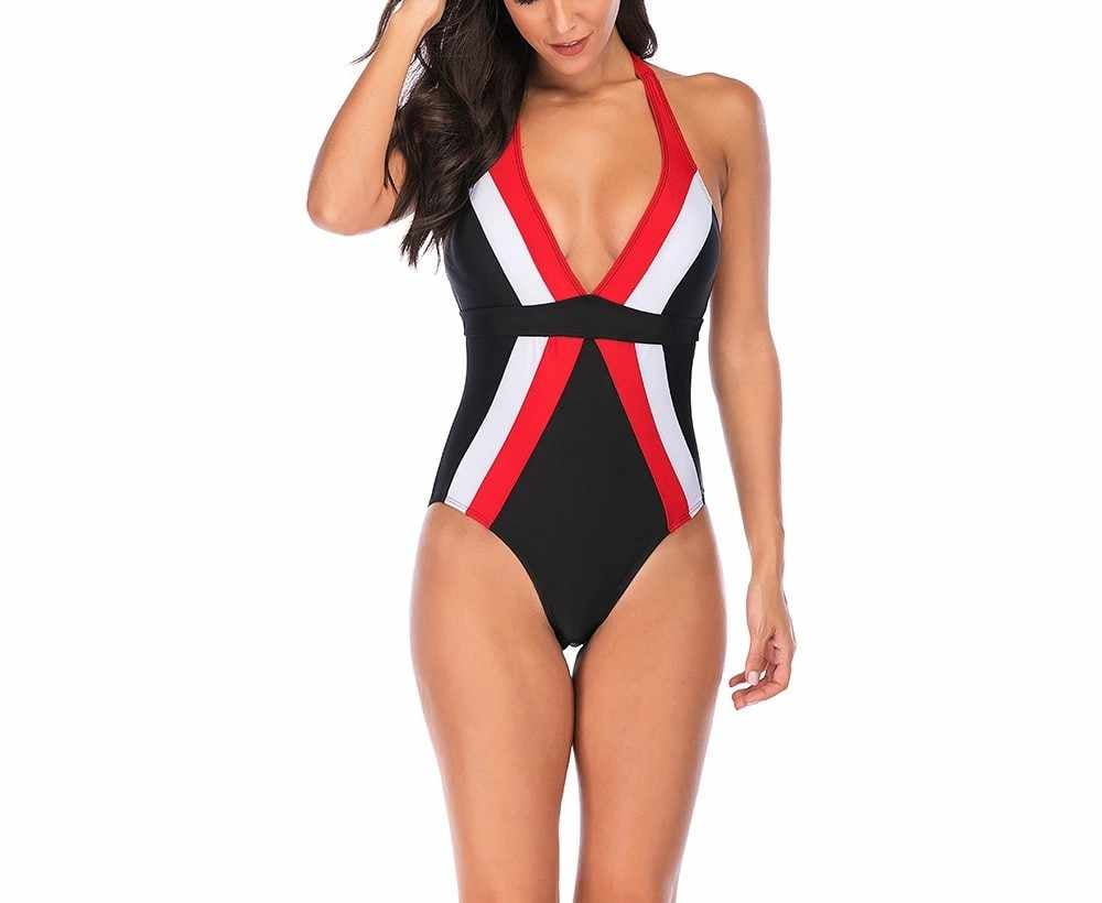 color block bathing suit one piece