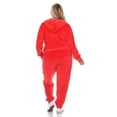 thumbnail image 4 of White Mark Women's Plus Size 2 Piece Velour Tracksuit Set, 4 of 5