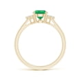 thumbnail image 2 of Angara Natural 0.95 Ct. Emerald with Diamond Classic Ring in 14K Yellow Gold for Women (Ring Size: 12), 2 of 11