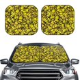 thumbnail image 2 of Yiaed Yellow Butterflies Print Car Front Windshield Sun Shade,Foldable Anti-UV Car Sunshade for Front Window for Most Vehicles-Small, 2 of 5