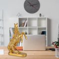 thumbnail image 1 of Statue de Cheval, Figurine d'Art de Cheval Doré avec Symbole de Fortune, 1 of 8