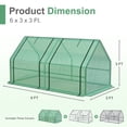 thumbnail image 6 of Aoodor 6 ft. x 3 ft. x 3ft. Mini Greenhouse with 2 Zipper Doors, Water Resistant UV Protected for Flowers, vegetables and herbs with 3 Covers, 6 of 6