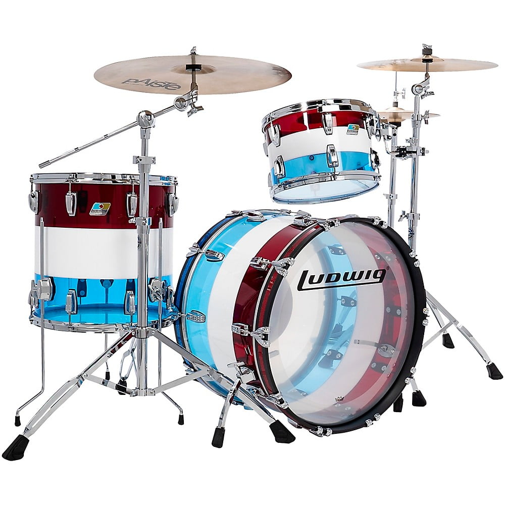 ludwig vistalite bass drum