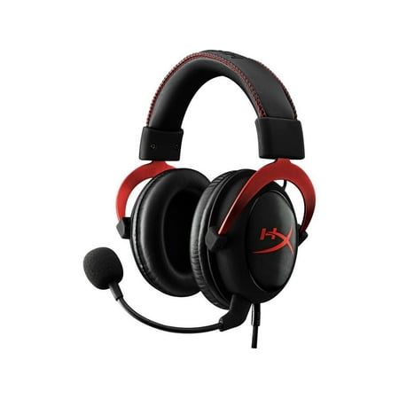 HyperX - Cloud II Wired Gaming Headset for PC, Xbox X|S, Xbox One, PS5, PS4, Nintendo Switch, and Mobile - Black/Red