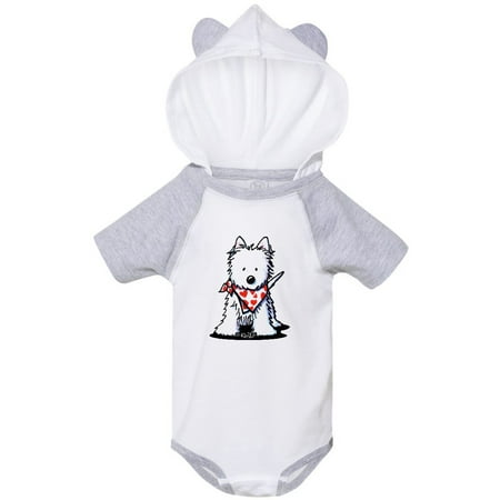 

Inktastic Westie In Bandana Gift Baby Boy or Baby Girl Bodysuit