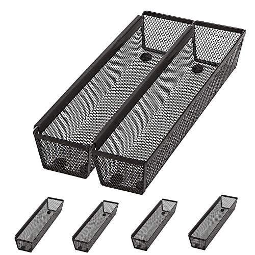 Smart Design Drawer Organizer (12 x 3 Inch) Steel Metal Mesh Tray