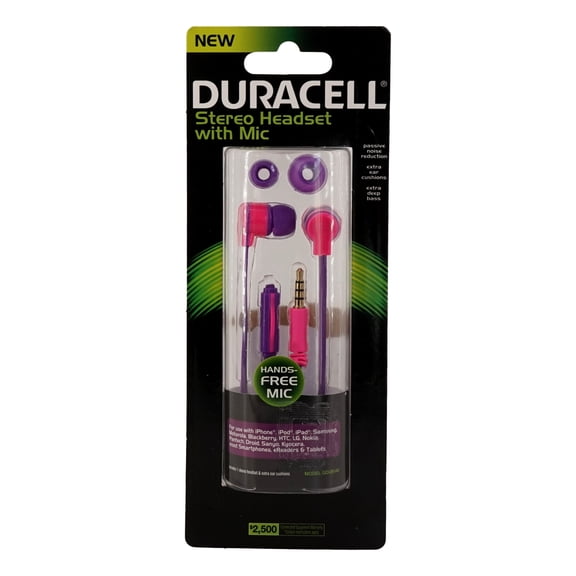 Stereo Headset With Mic (Pink / Purple) In-Ear Headset Hands Free